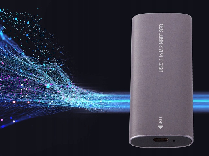 OBUDOWA ADAPTER DYSKU KIESZEŃ M.2 SATA NGFF USB 3.1 USB TYP-C