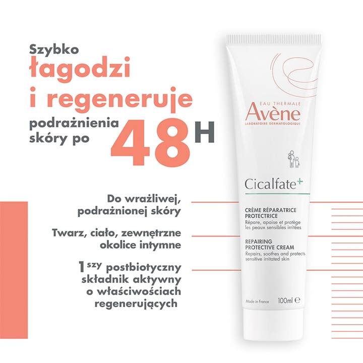 AVENE CICALFATE+ Krem regenerujący ochronny 100 ml