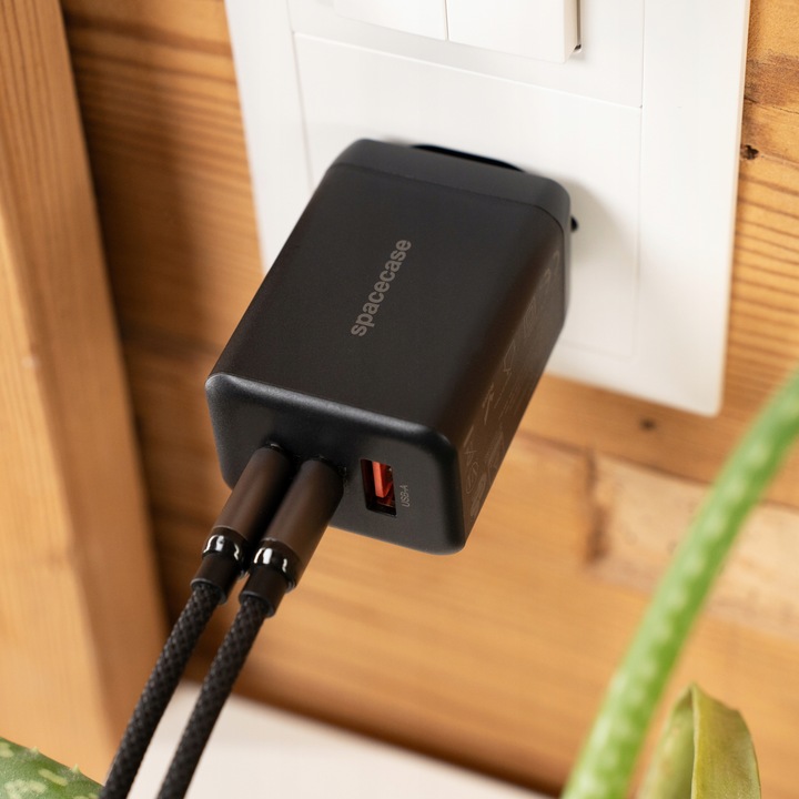 SPACECASE MOCNY KABEL USB-C DO USB-C TYP-C PD 60W 200CM SZYBKIE ŁADOWANIE