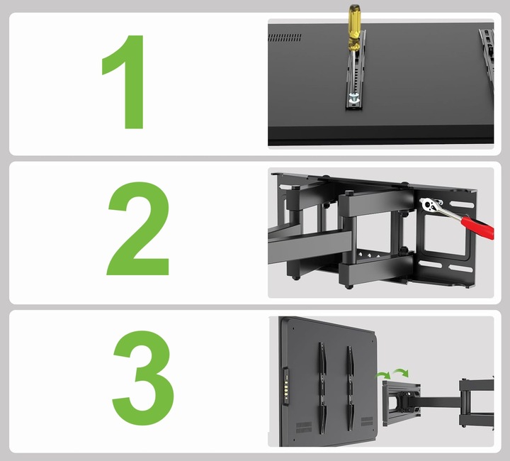 Certyfikowany Solidny Obrotowy Uchwyt do Telewizora Wieszak TV 32"-80"