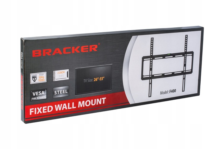 BRACKER F400 UCHWYT ŚCIENNY WIESZAK TV 26'- 55'