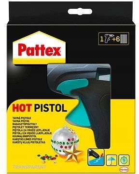 PISTOLET DO KLEJU NA GORĄCO PATTEX + 6 PAŁECZEK