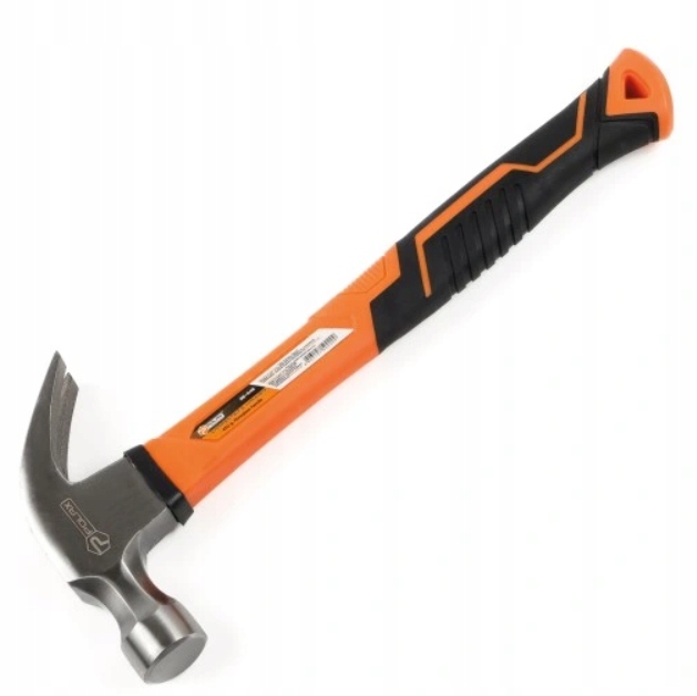 Młotek ciesielski stolarski 450g z łapką do gwoździ i trzonkiem