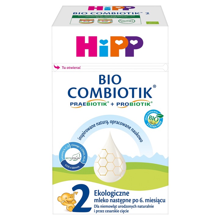 HiPP BIO Combiotik 2 mleko dla niemowląt po 6. miesiącu 550 g