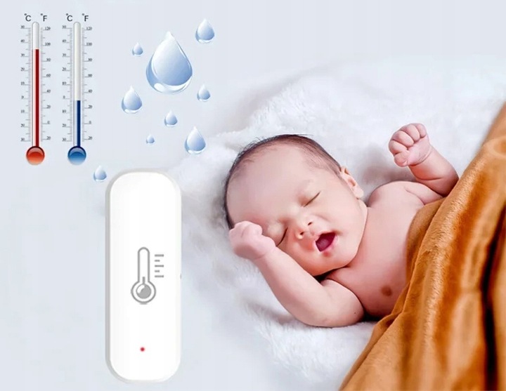 TERMOMETR HIGROMETR MONITOR HUMIDITY CZUJNIK WILGOCI TEMPERATURY TUYA WIFI