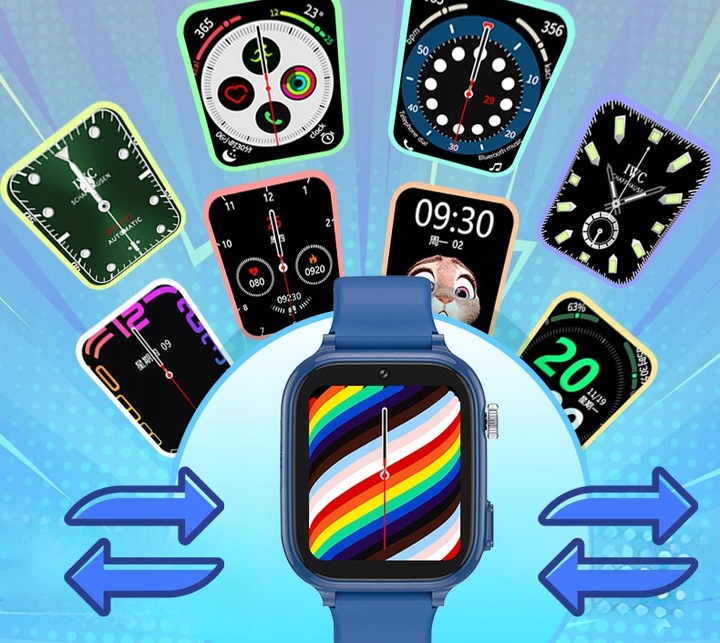 SMARTWATCH ZEGAREK DLA DZIECI 4G ROZMOWY SMS GRY ANDROID POLSKIE MENU GPS