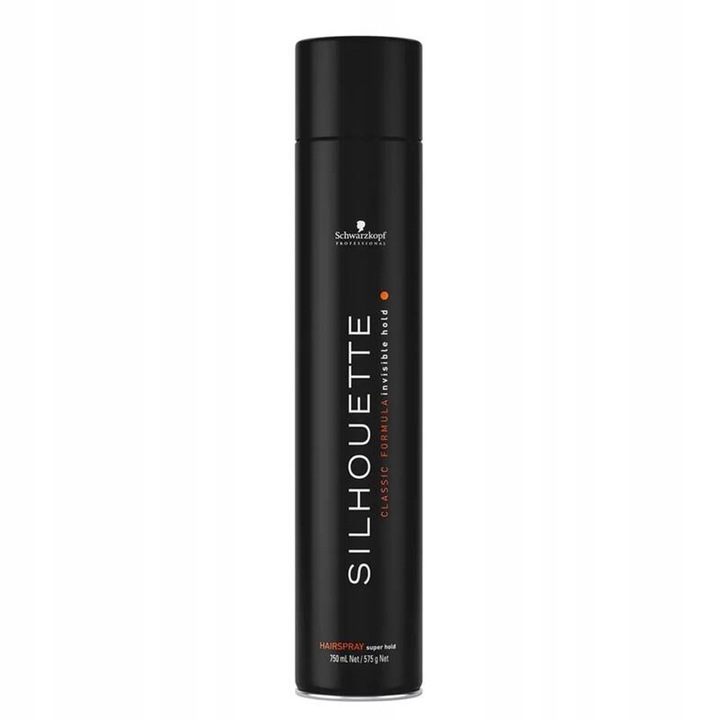 Schwarzkopf Silhouette CZARNY lakier Super Hold mocny do włosów 750ml