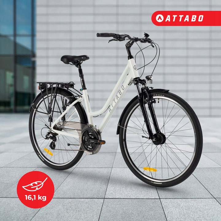 Rower trekkingowy damski ATTABO 17" Shimano Altus Dynamo Nexus Suntour