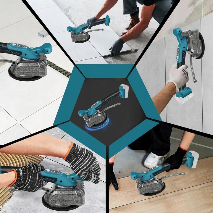 PRZYSSAWKA WIBRACYJNA DO PŁYTEK WIBRATOR DO POZIOMOWANIA 2000mAh 21V