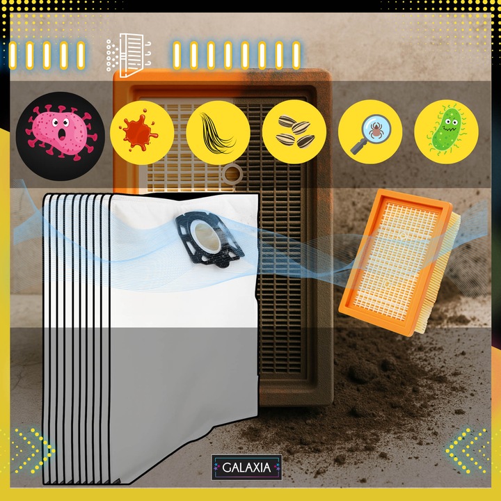 10x Worki do odkurzacza KARCHER WD4 WD5 WD6 MV4 MV5 MV6 SE 5.1000 +