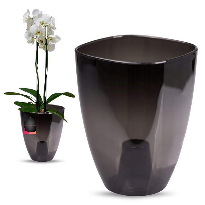 3 x OSŁONKA OSŁONA DONICZKA NA STORCZYK 12CM GRAFIT