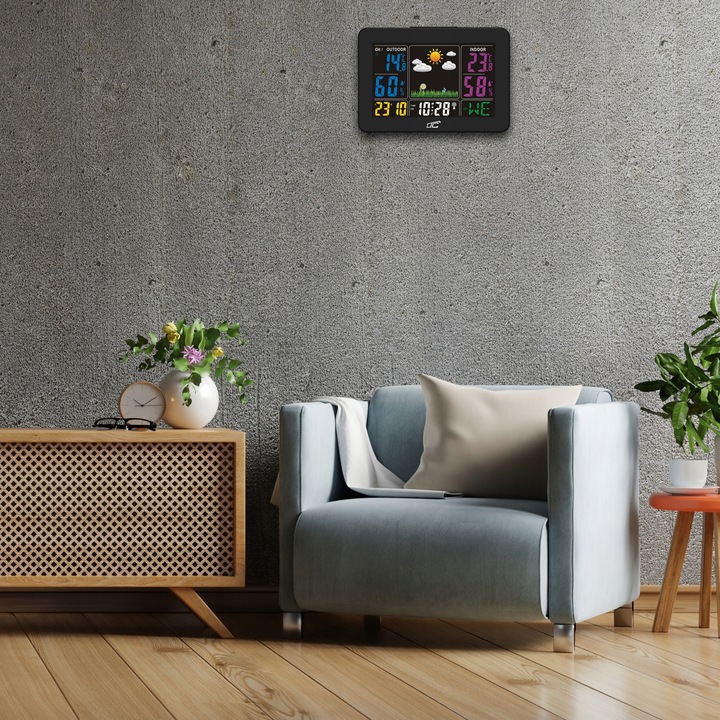 DOKŁADNA STACJA POGODOWA BEZPRZEWODOWY TERMOMETR AUTOMATYCZNA DATA GODZINA