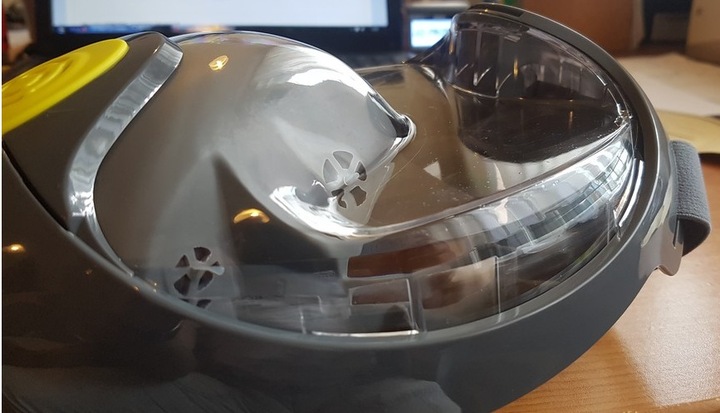 Maska do nurkowania Pełnotwarzowa z rurką fajką Pro5 Okulary od snurkowania