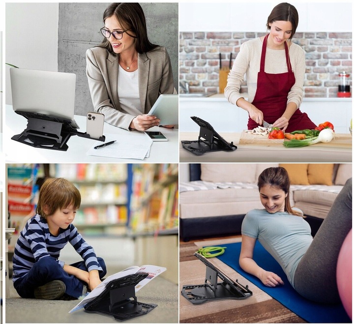 PODSTAWKA POD LAPTOPA TABLET SKŁADANA REGULOWANA 360° STOJAK