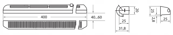 Nawiewnik nawietrzak okienny regulowany VENTS z filtrem 20-40 m3/h HIT