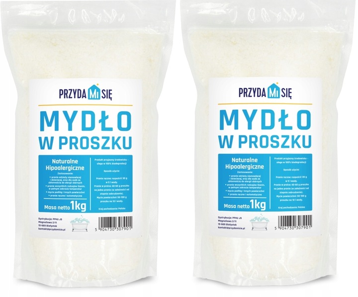 PŁATKI MYDLANE mydło w proszku NATURALNE 2 x 1kg