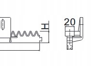 LISTWA ZĘBATA DO BRAMY PRZESUWNEJ NYLONOWA 1M UNIWERSALNA