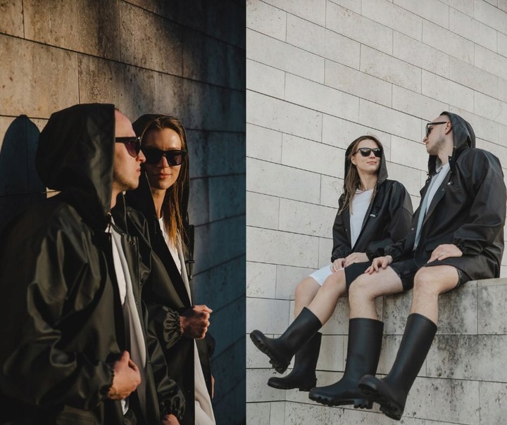 Kalosze Damskie Gumowce Lekkie CZARNE Wygodne Wysokie Gumiaki Eleganckie