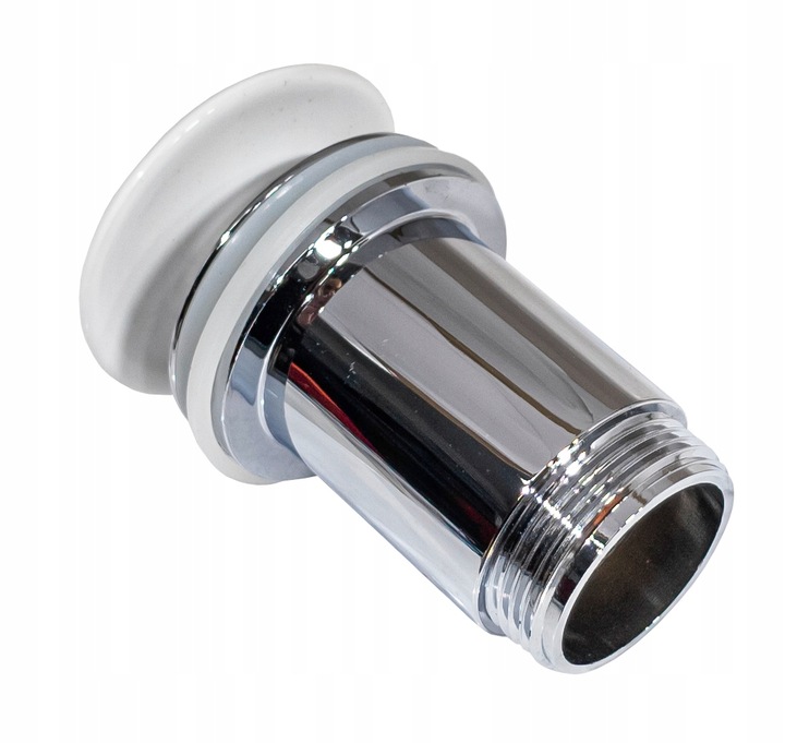 KOREK CLICK -CLACK DO UMYWALKI UNIWERSALNY CERAMICZNY BIAŁY POŁYSK INVENA