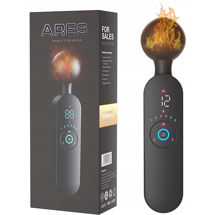 Masażer Łechtaczki LCD Wibrator 12 Funkcji Grzanie