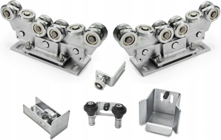 WÓZEK WÓZKI ROLKI DO BRAMY PRZESUWNEJ ZESTAW 80x80