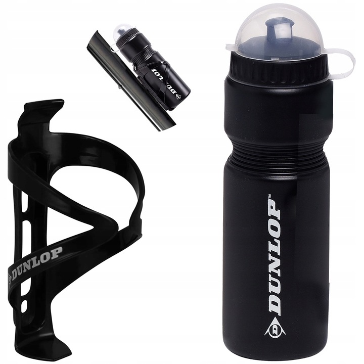 Bidon Rowerowy z Uchwytem na Butelkę Czarny 750 ml Dunlop Zestaw 2 szt