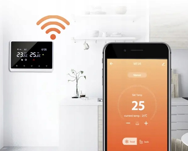 Termostat Wi-Fi BEZPRZEWODOWY Tuya ogrzewanie kotła programowalny