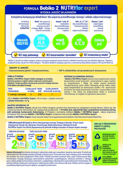 Bebiko 2 NUTRIflor Expert 600g