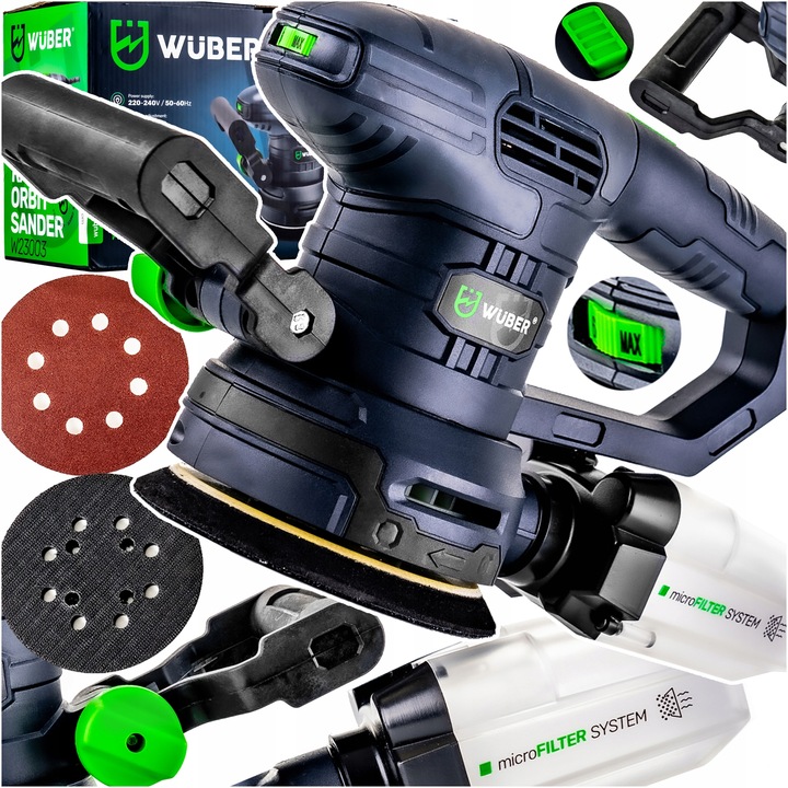 Szlifierka mimośrodowa sieciowe Wuber 1100 W 240 V