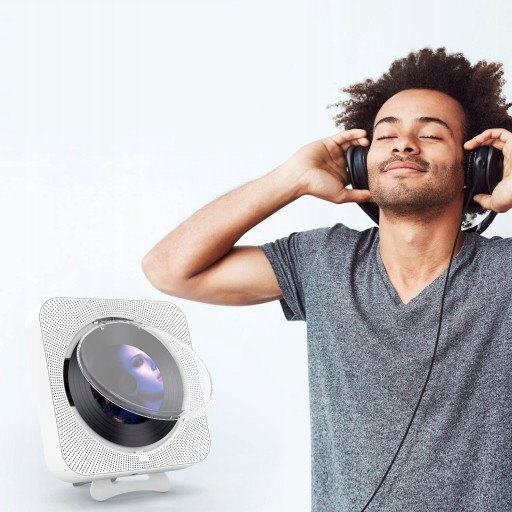 Przenośny odtwarzacz cd z baterią AUX USB FM LCD