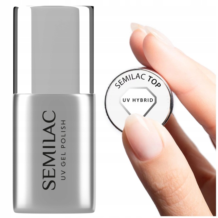 SEMILAC TOP DO PAZNOKCI LAKIER HYBRYDOWY POŁYSK UV GEL 7ml