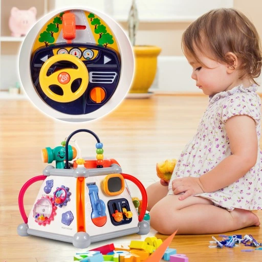 MULTIKOSTKA KOSTKA EDUKACYJNA INTERAKTYWNA DŹWIĘKI SENSORYCZNA DLA DZIECI