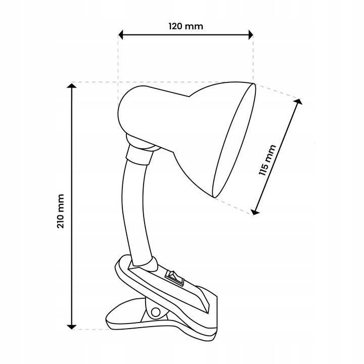 Lampka Biurkowa Szkolna Regulowana na Biurko Nocna Stołowa E27 z
