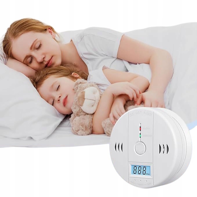 CZUJNIK CZADU TLENKU WĘGLA LCD DETEKTOR CO LCD WYKRYWACZ BEZPRZEWODOWY