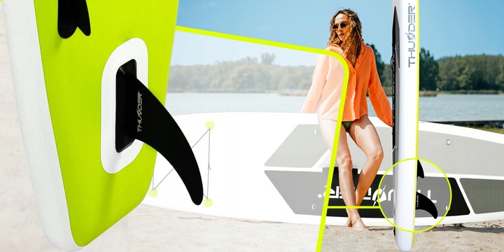 Deska do pływania STABILNA SUP paddle pompowana akcesoria 320CM plecak