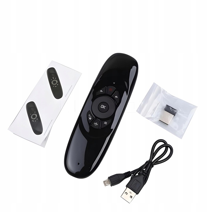 KLAWIATURA BEZPRZEWODOWA PILOT 3W1 SMART TV PC AIR MOUSE MYSZKA NA
