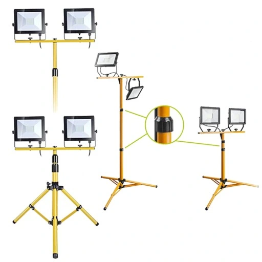 Halogen LED 2x100W + Statyw Budowlany + Pokrowiec