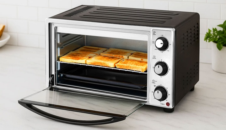 MINI PIEKARNIK PIECYK ELEKTRYCZNY Z TERMOOBIEGIEM DO PIECZENIA 25L