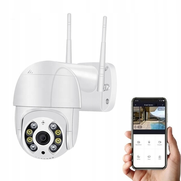 KAMERA ZEWNĘTRZNA OBROTOWA BEZPRZEWODOWA IP66 DIGICAM 2.0 WIFI 8MP