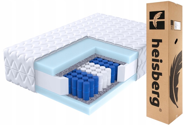 Materac 120x200 kieszeniowy 21 cm ŚREDNIO TWARDY dwustronny 7 stref