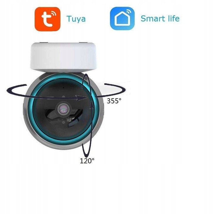 KAMERA OBROTOWA DOMOWA WEWNĘTRZNA NIANIA ELEKTRONICZNA WIFI NOC FULL