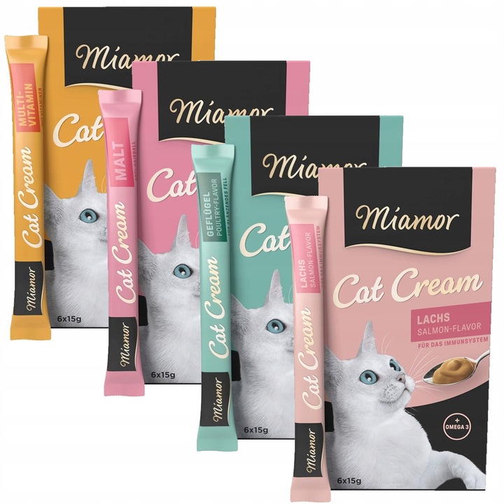 MIAMOR CAT CREAM PASTY DLA KOTA MIX SMAKÓW 4x (6x15g)