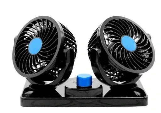 MOCNY WIATRAK WENTYLATOR SAMOCHODOWY PODWÓJNY 12V