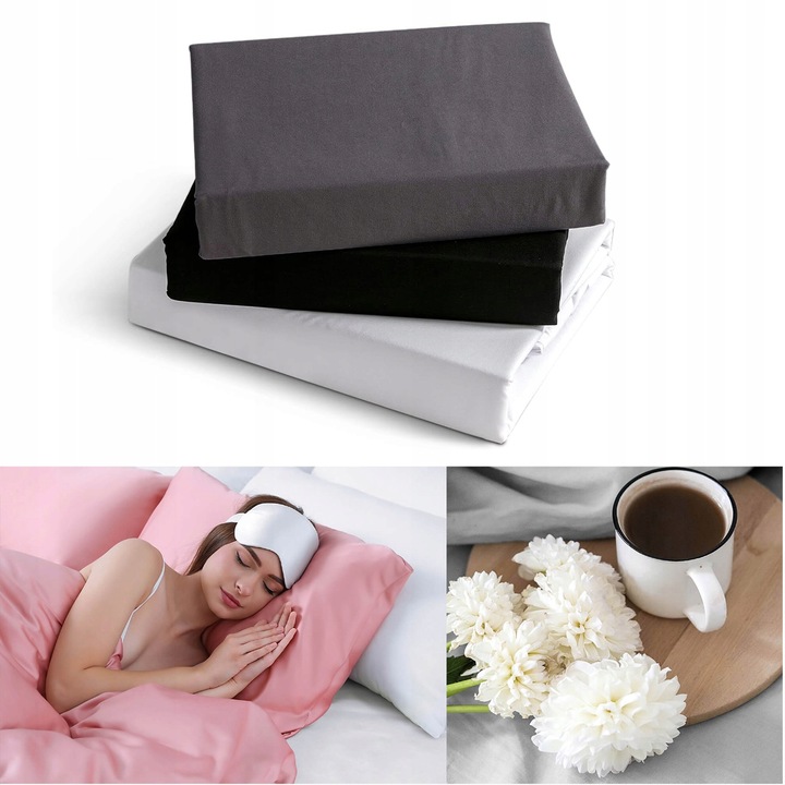 Prześcieradło 100% Bawełna CZESANA 240x220 + 30cm z GUMKĄ na wysoki