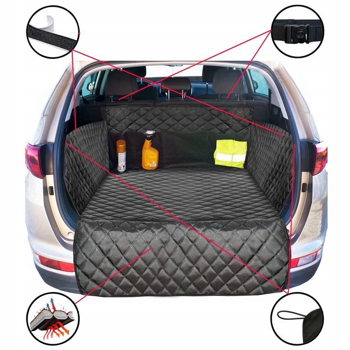 Mata Pokrowiec do Samochodu dla Psa Auta Bagażnika