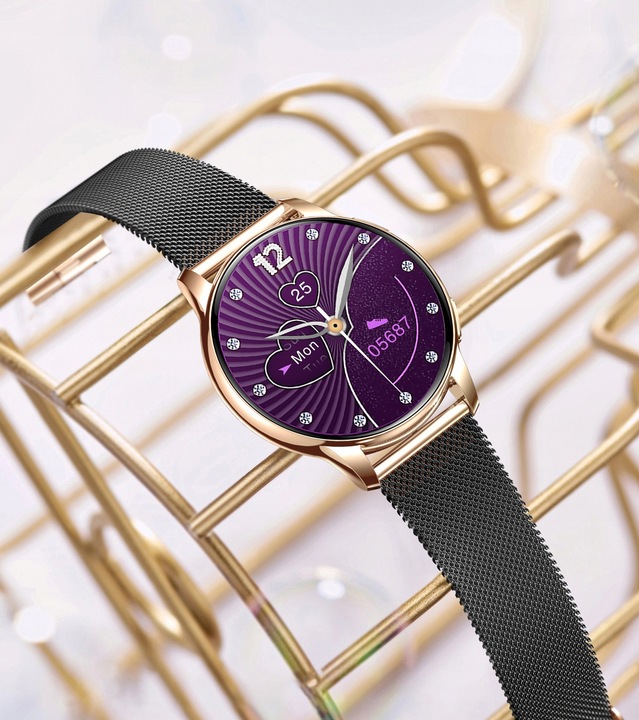 ZEGAREK DAMSKI SMARTWATCH AMOLED EKG POMIAR CUKRU CIŚNIENIE TEMPERATURA