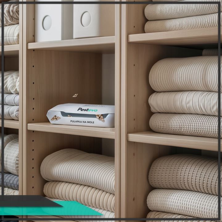 PUŁAPKA NA MOLE SPOŻYWCZE ODZIEŻOWE 2w1 FEROMONOWA LEP ŚRODEK