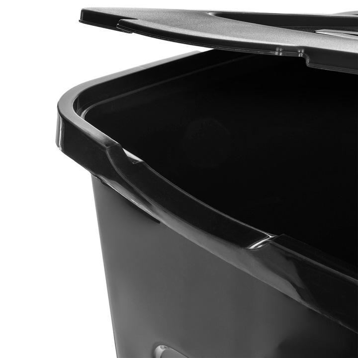 KOSZ NA ŚMIECI ODPADY POJEMNIK DO SEGREGACJI 50L KUBEŁ CZARNY KONTENER