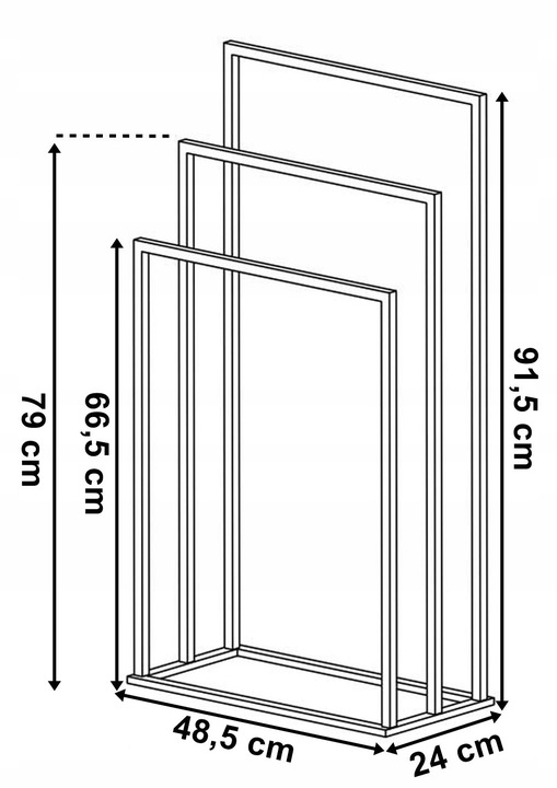STOJAK NA RĘCZNIKI ŁAZIENKOWE WIESZAK PODŁOGOWY 3 POZIOMOWY CHROMOWANY