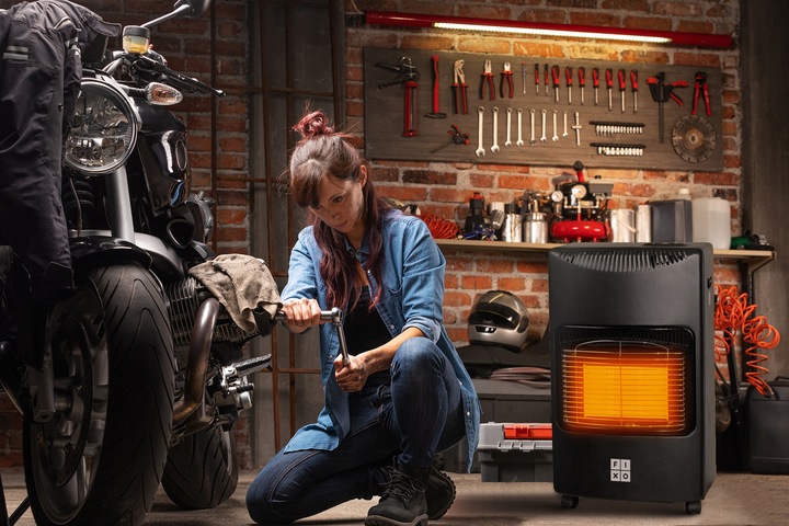 Piecyk gazowy na butle gaz grzejnik FIXO ZESTAW 4,2kW piec reduktor wąż LPG